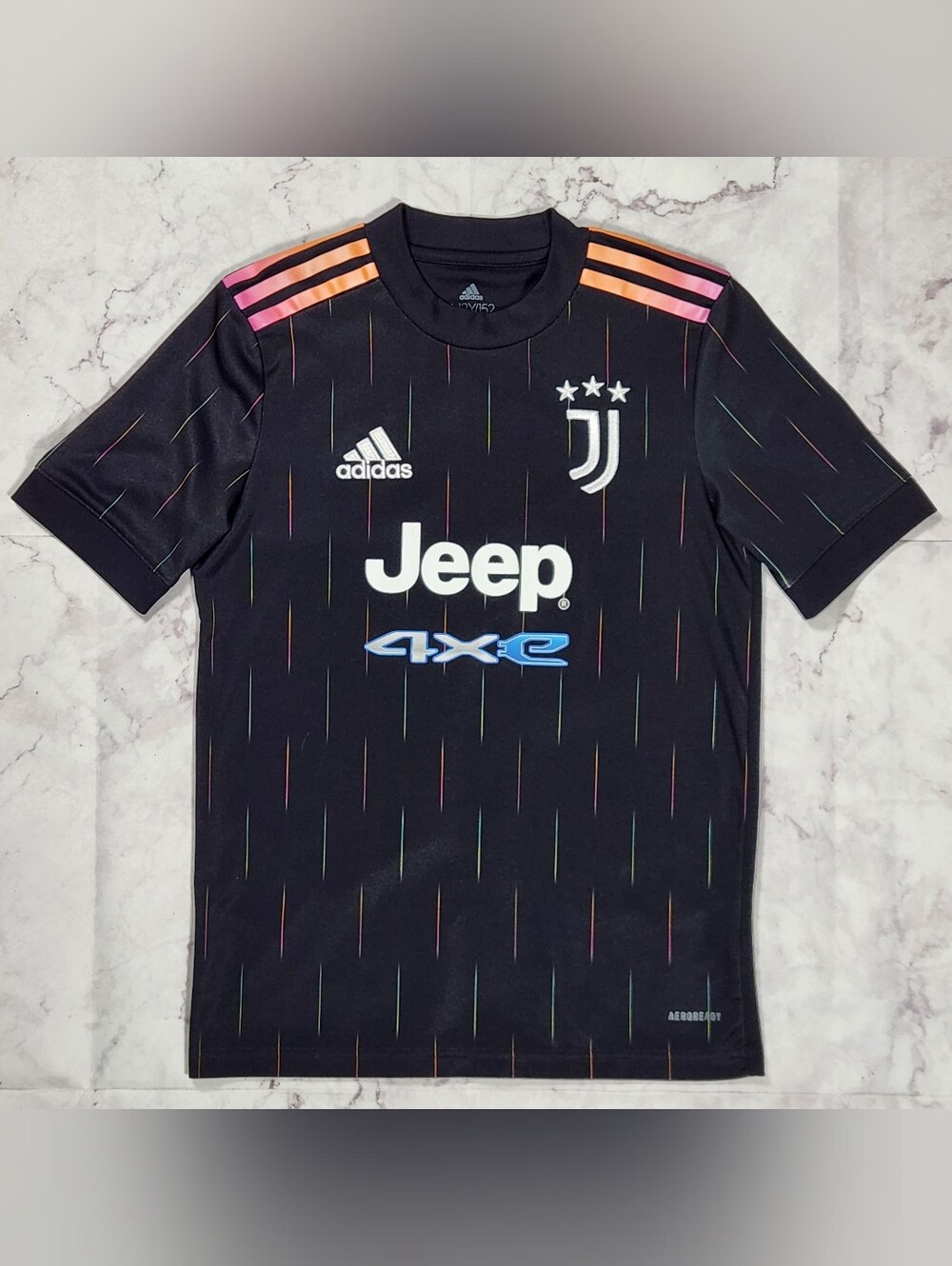 adidas Juventus FC 2021/22 Away Football Jersey Black Youth Size M - 11/12Y